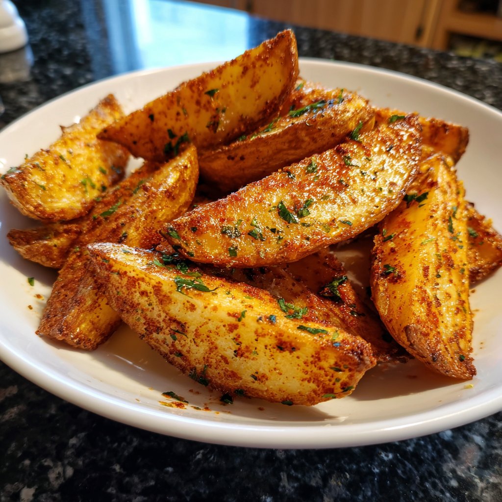 Spicy Airfryer Potato Wedges