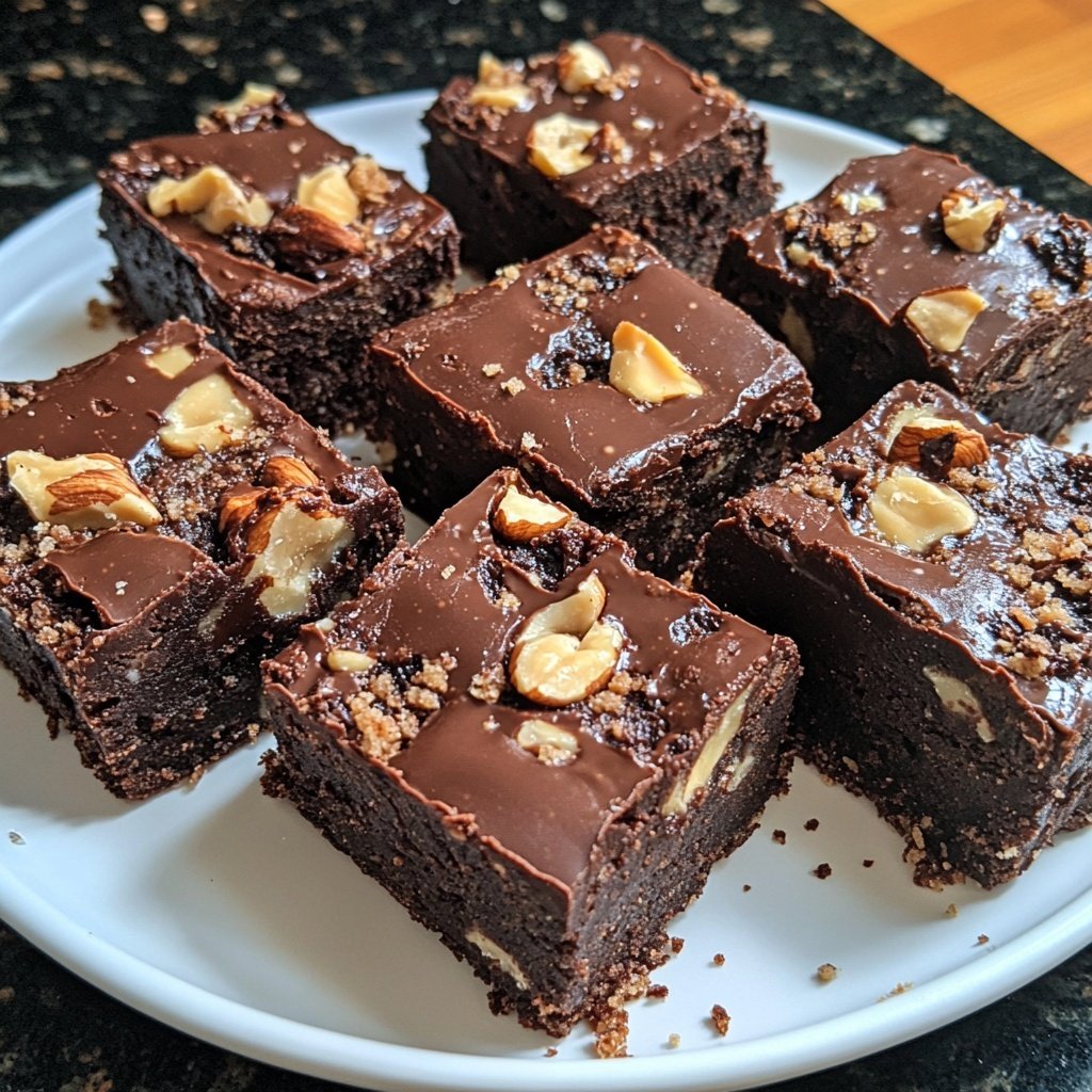 Dark Chocolate Nut Squares