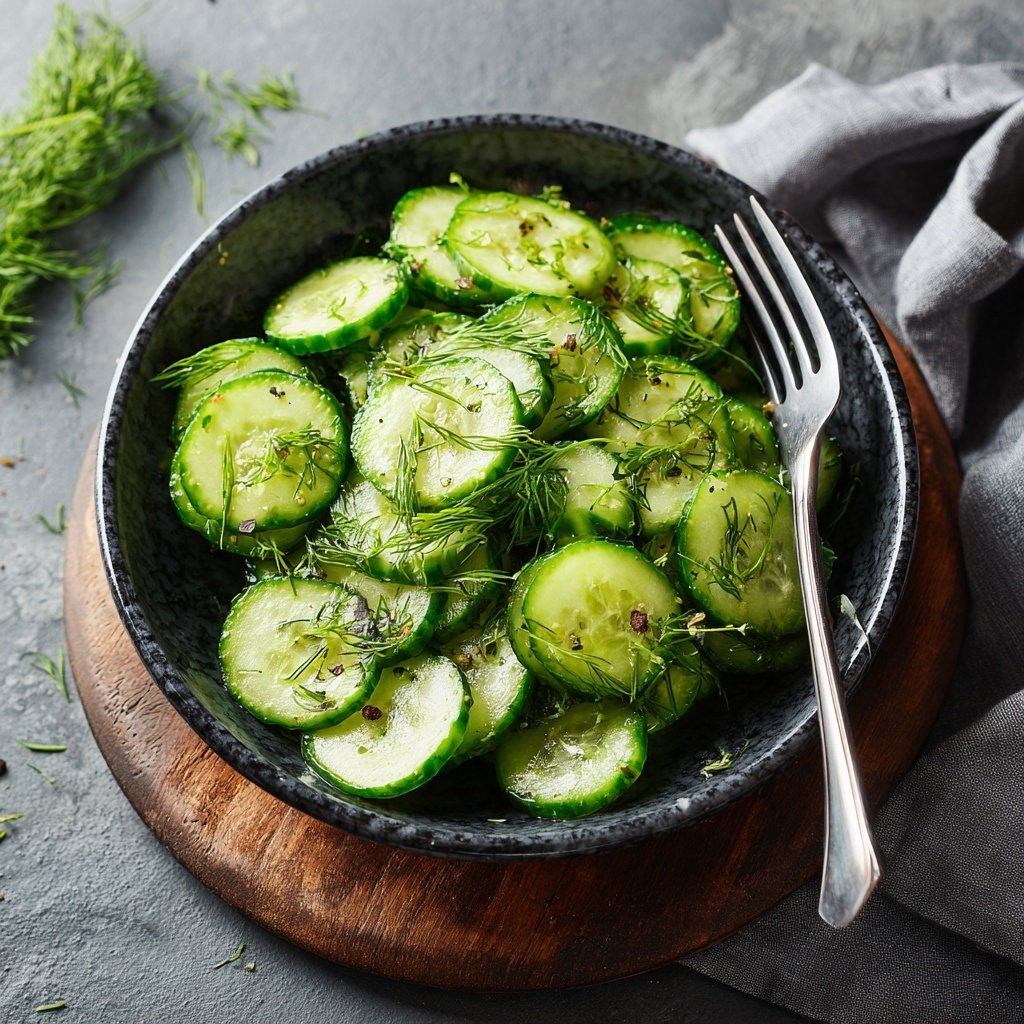 Simple Cucumber Salad with Dill