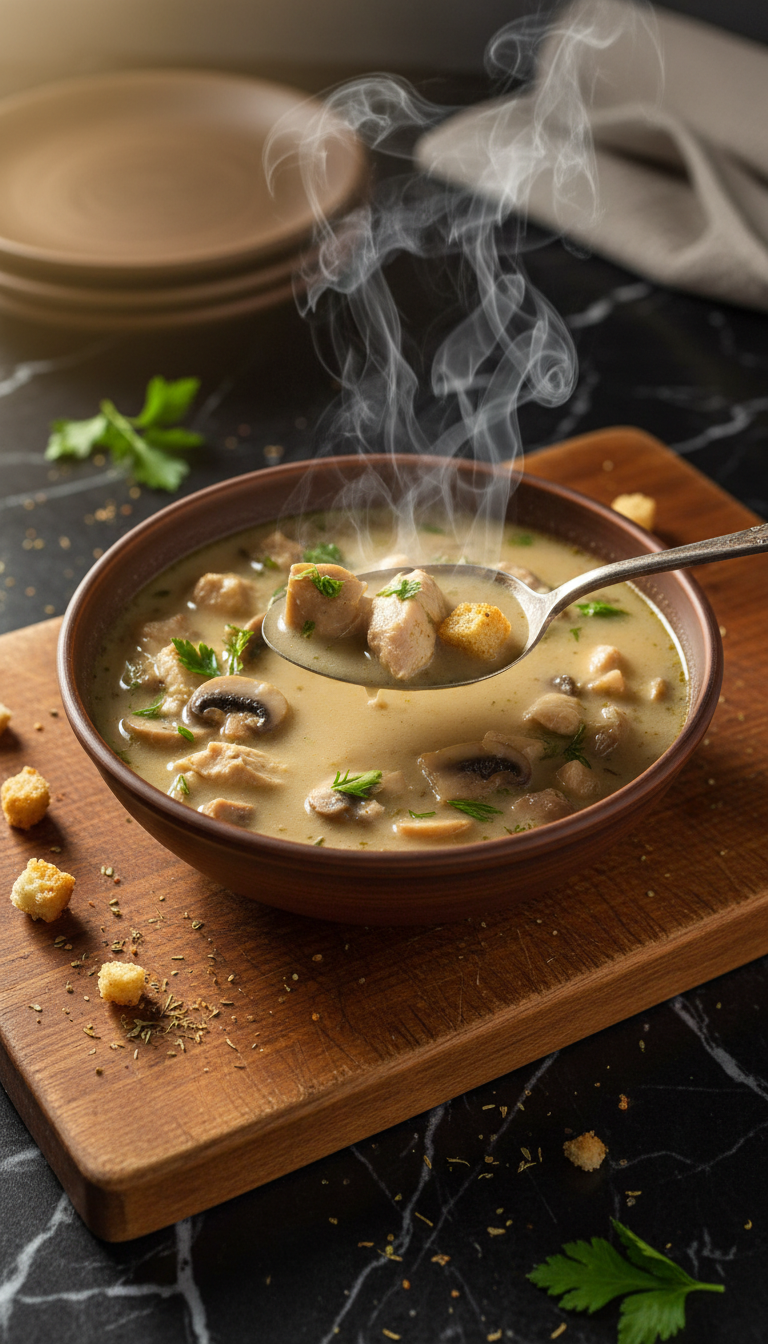 Mushroom Chicken Soup Sensation