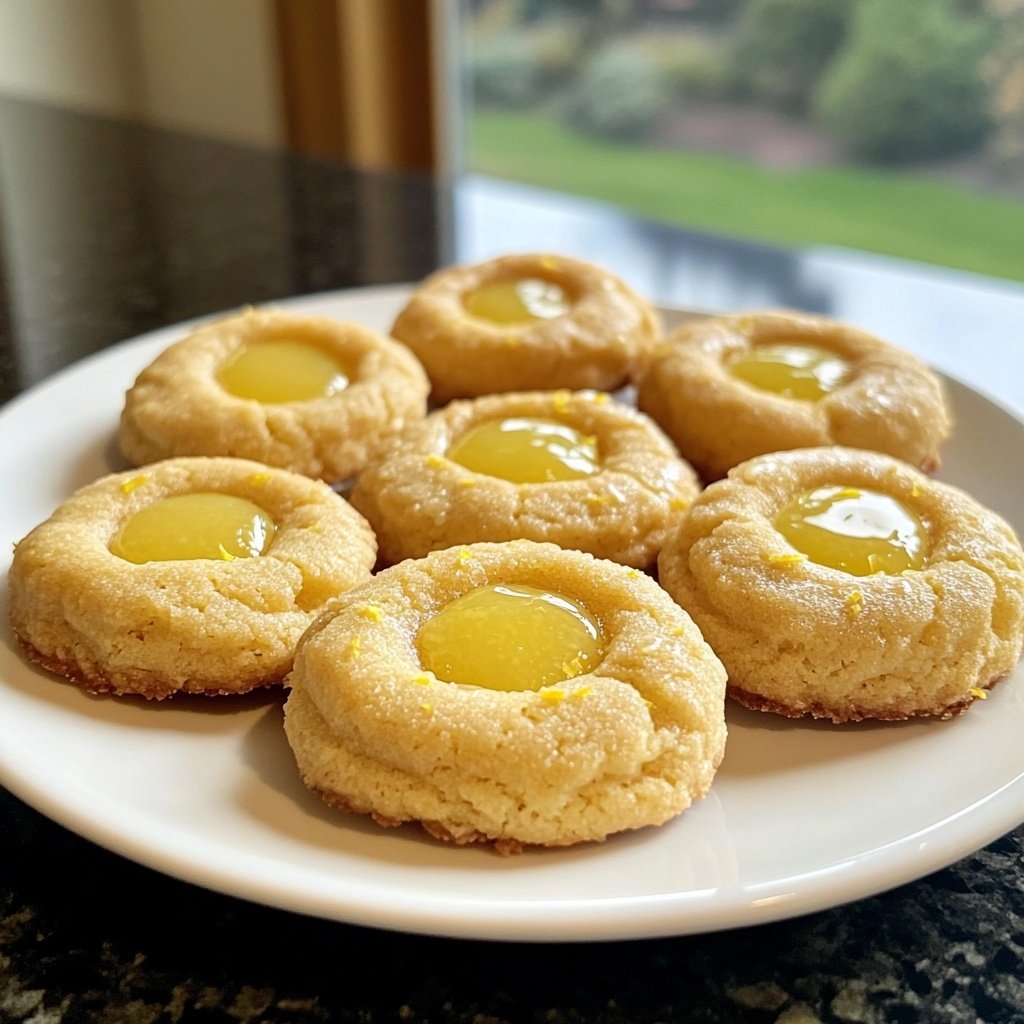 Lemon Zest Thumbprint Cookies