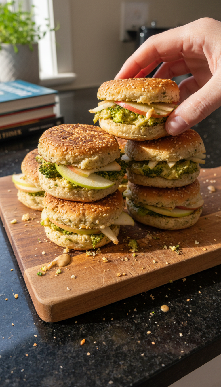 Tangy Broccoli Apple Sliders