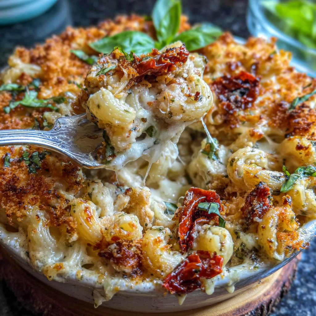 Tasty Turkey Pesto Pasta Bake