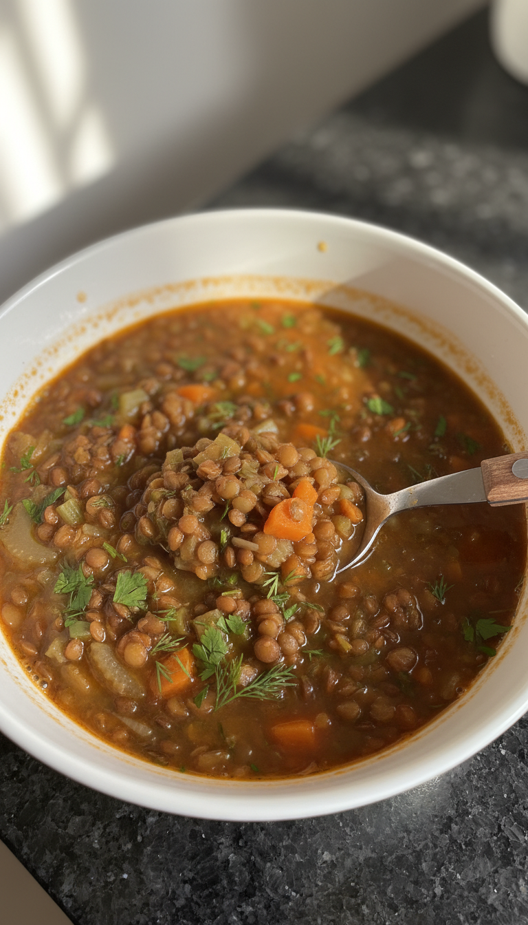 Flavorful Lentil Soup in Minutes