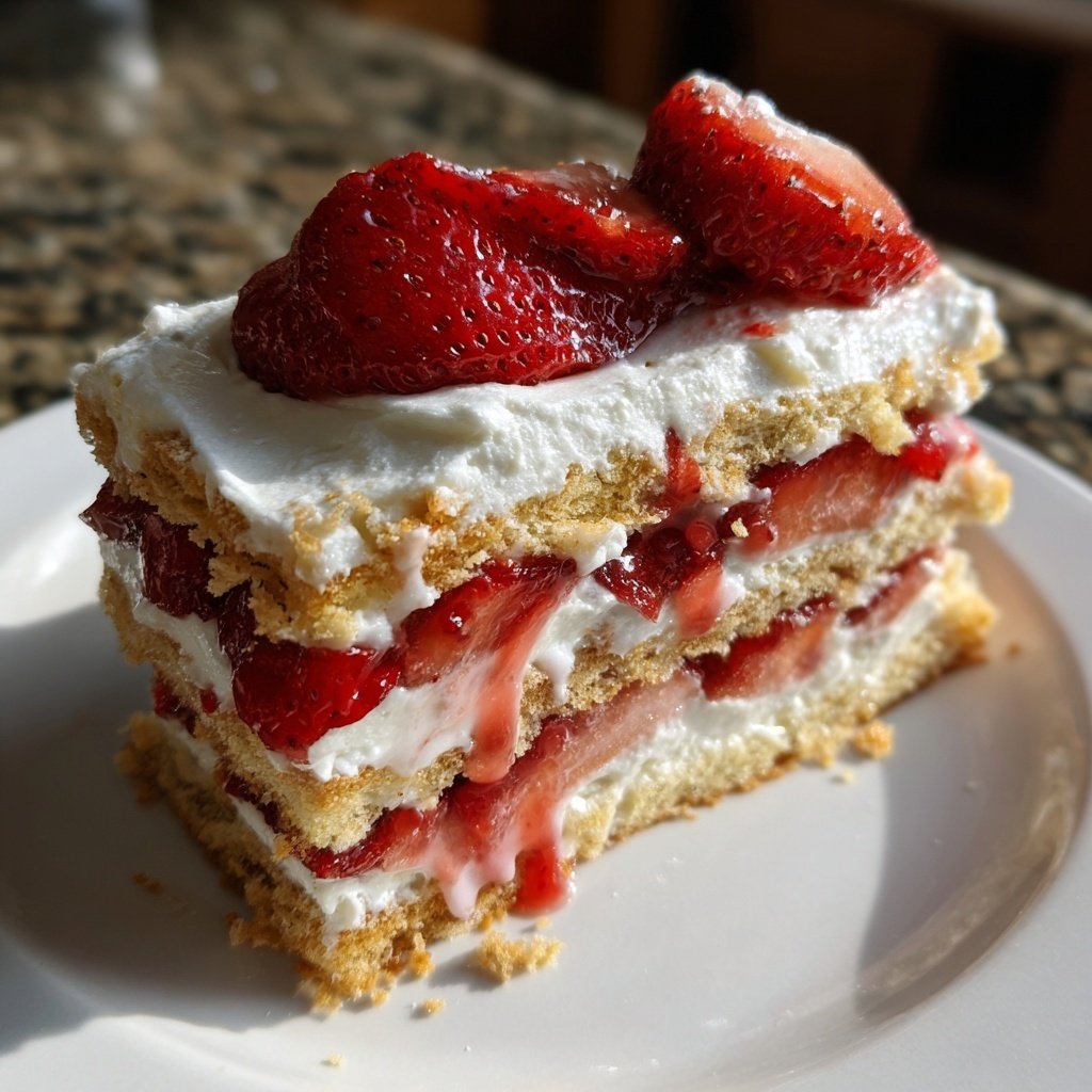 Strawberry Shortcake Icebox Cake