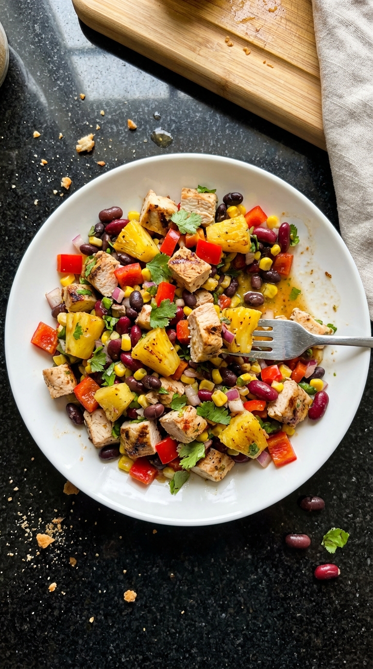 Pineapple Chicken and Bean Salad