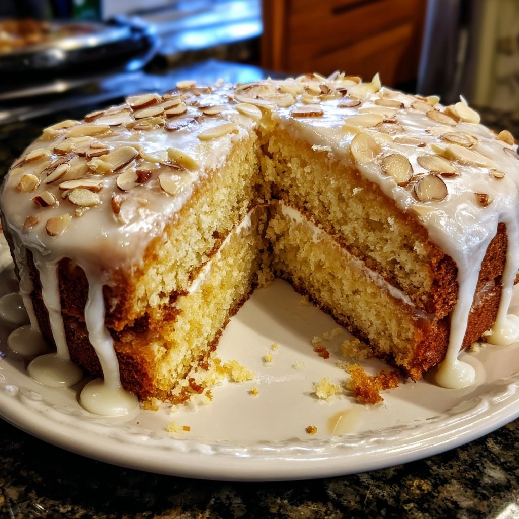 Bakery Style Vanilla Almond Cake