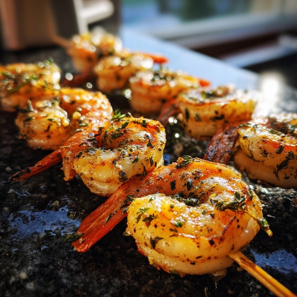 Lemon Thyme Shrimp Skewers