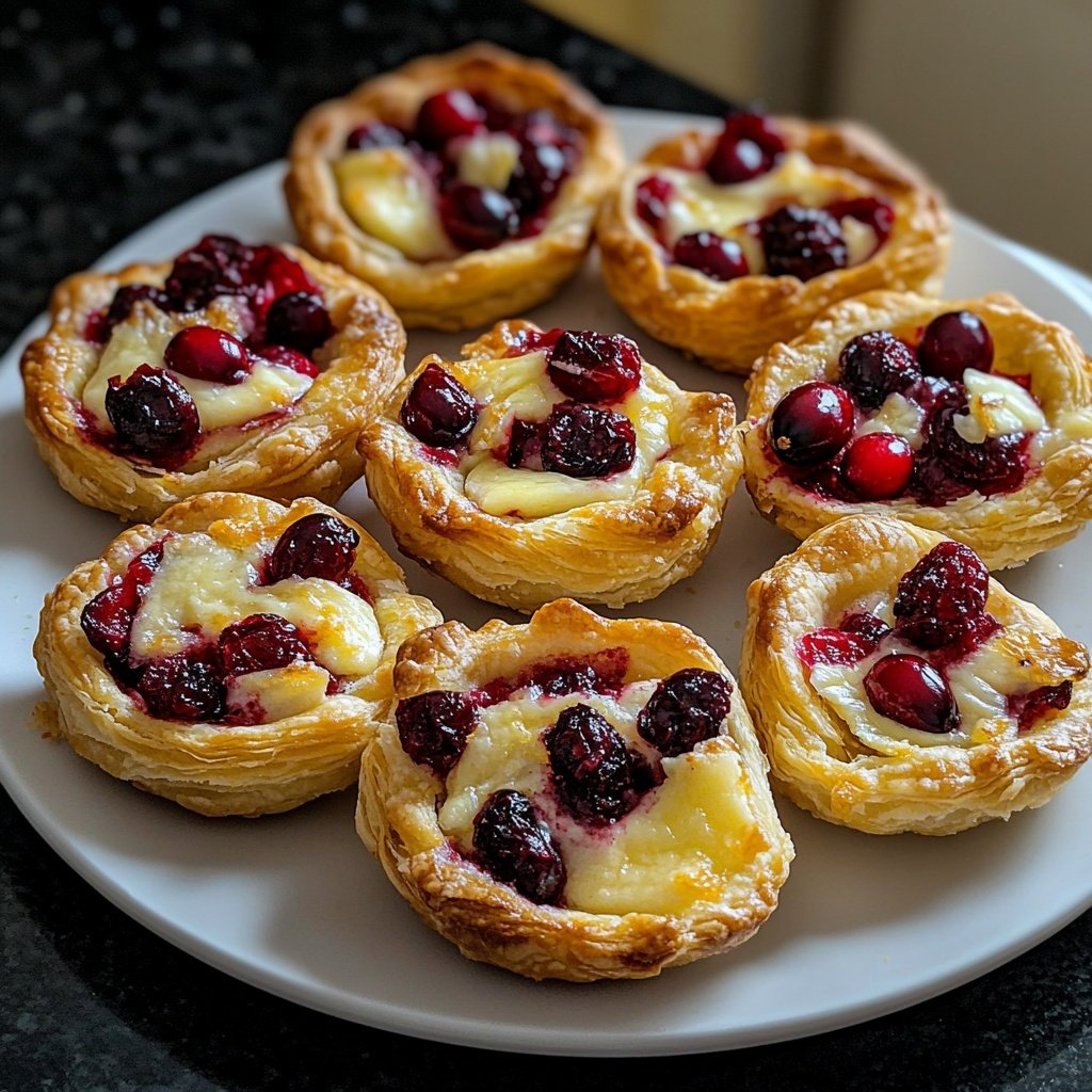 Mini Cranberry Brie Bites