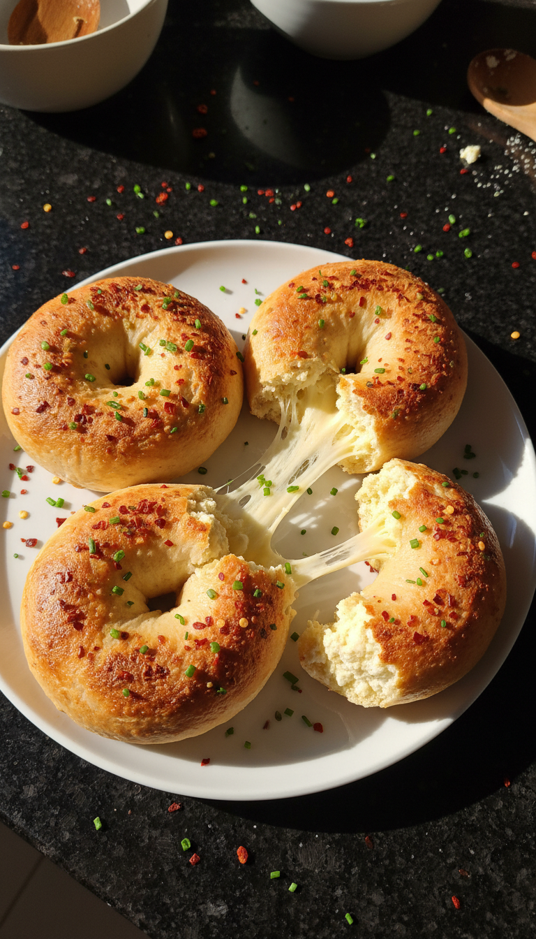 Spicy Cottage Cheese Bagels