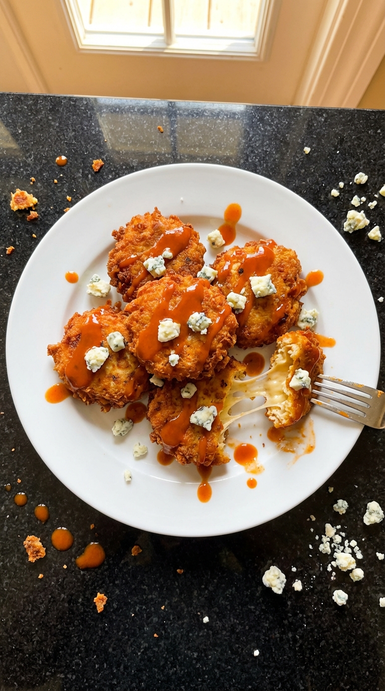 Party-Ready Buffalo Chicken Fritters