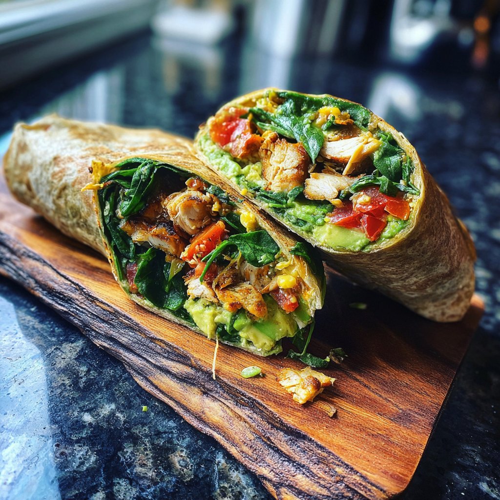 Tropical Chicken Spinach Wrap