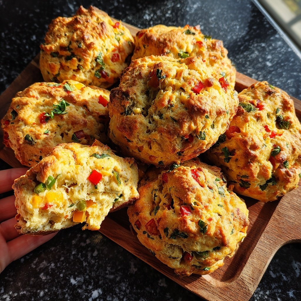 Savory Veggie and Cheese Scones