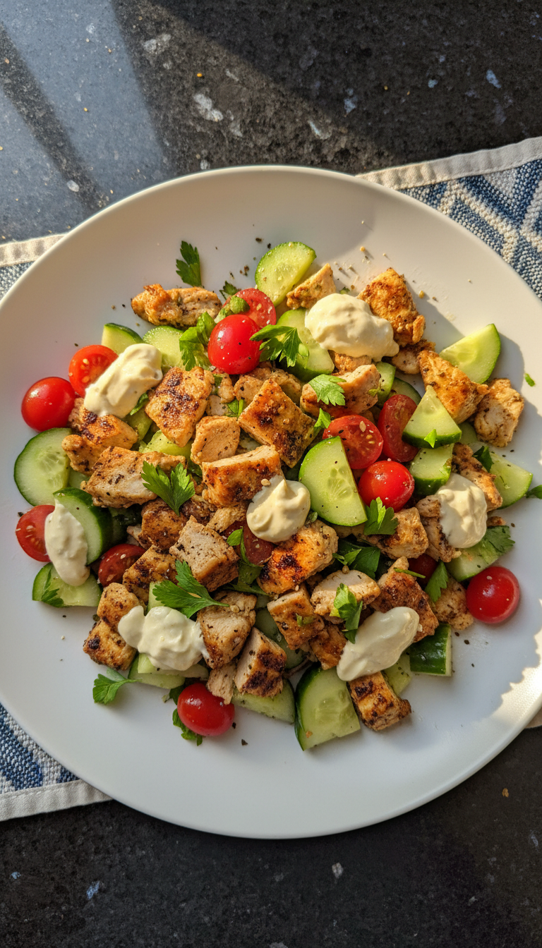 Mediterranean Chicken Salad with Aioli