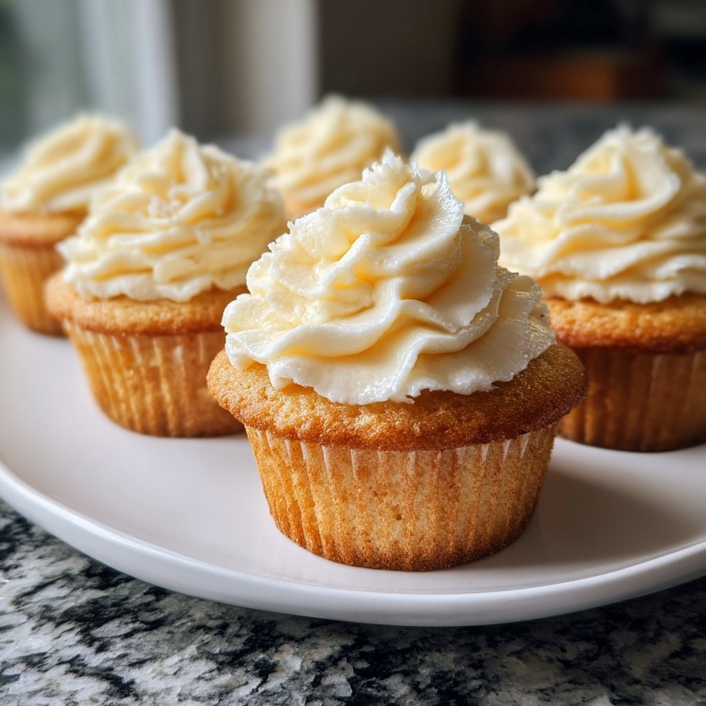 One-Bowl Vanilla Cupcakes with Buttercream Frosting