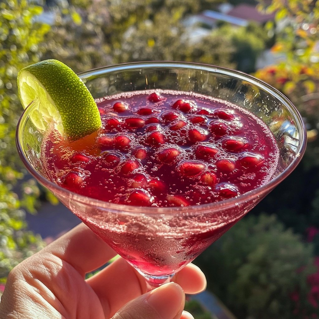 Sparkling Pomegranate Martini Cocktail Recipe