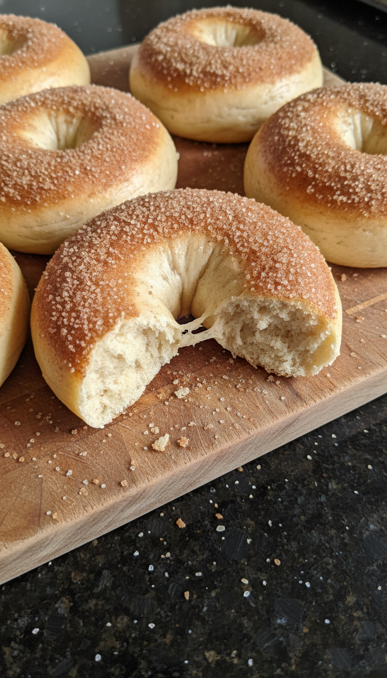 Cinnamon Sugar Protein Bagels