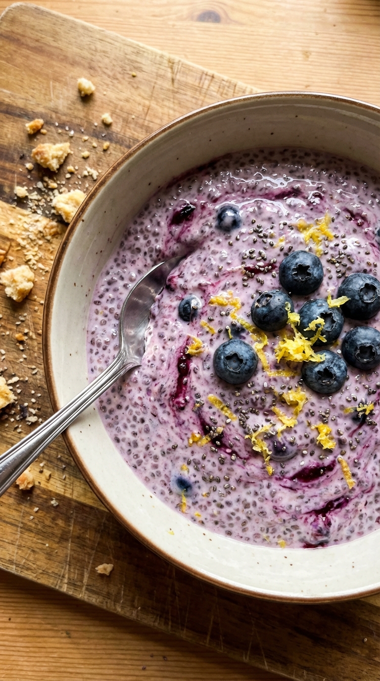 Lemon Blueberry Chia Seed Pudding