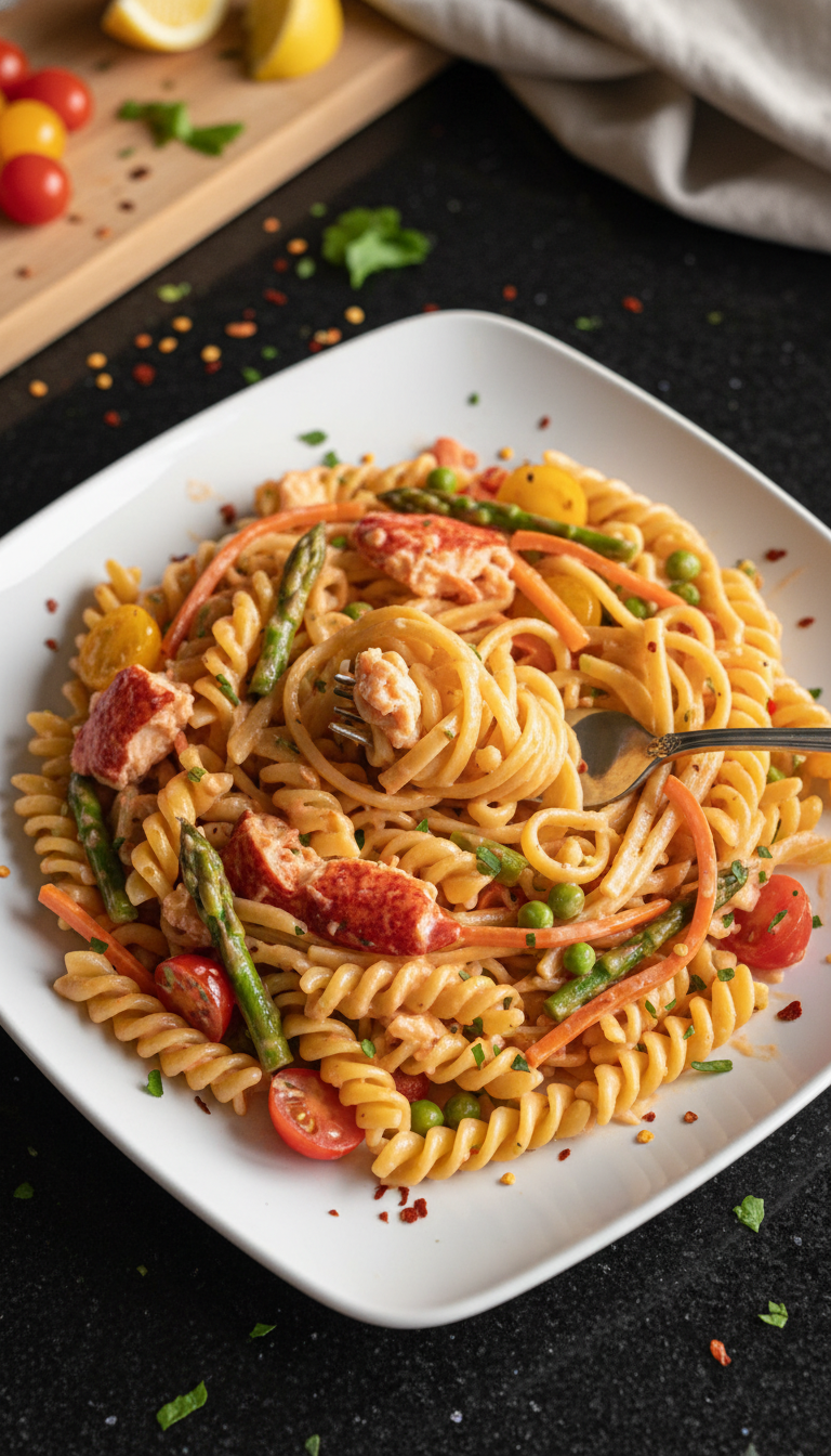 Lobster Pasta Primavera