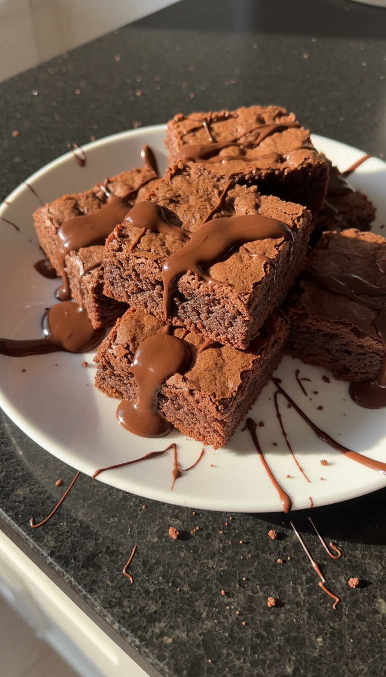 Sponge Cake Sourdough Brownies