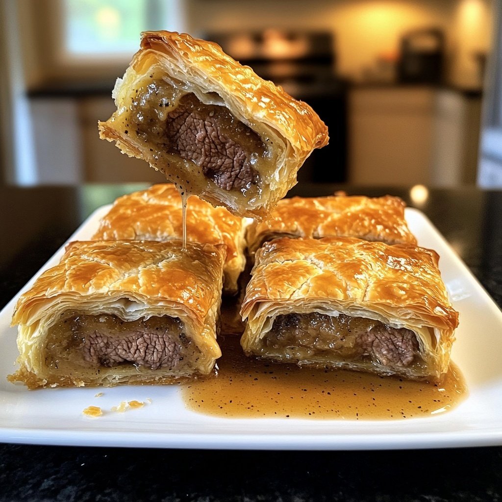 Beef Wellington Bites with Dijon Sauce